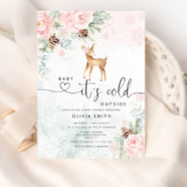 Baby deer Baby it's cold outside baby shower Invitation