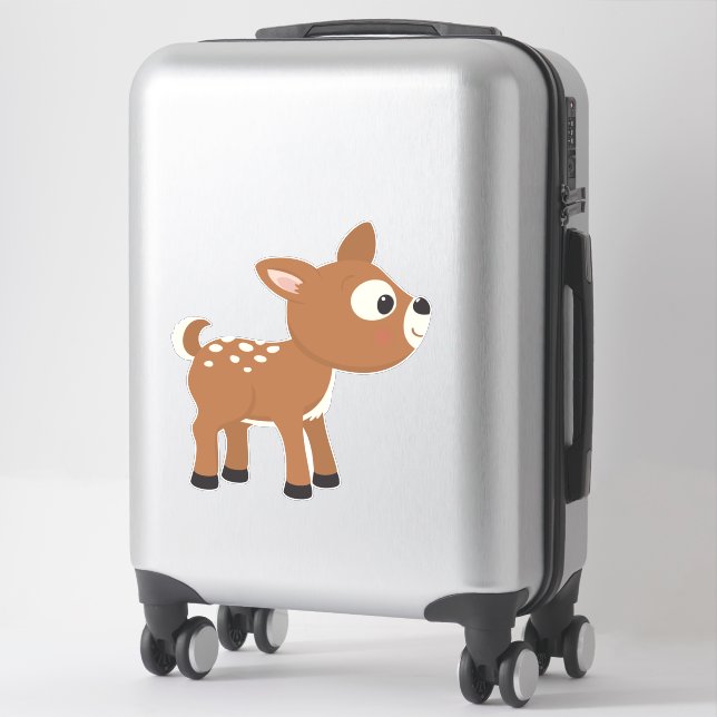 Baby Deer Baby Nursery Wall Decor Sticker (Suitcase)