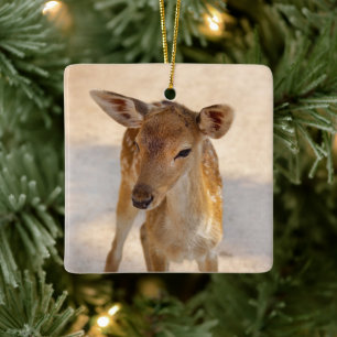 Baby Deer Ceramic Ornament