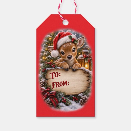 Baby Deer Christmas Gift Tags