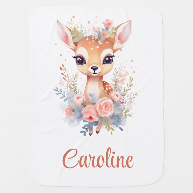 Baby Deer Custom Blanket (Front)