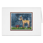 baby deer eating mushroom (Front Horizontal)