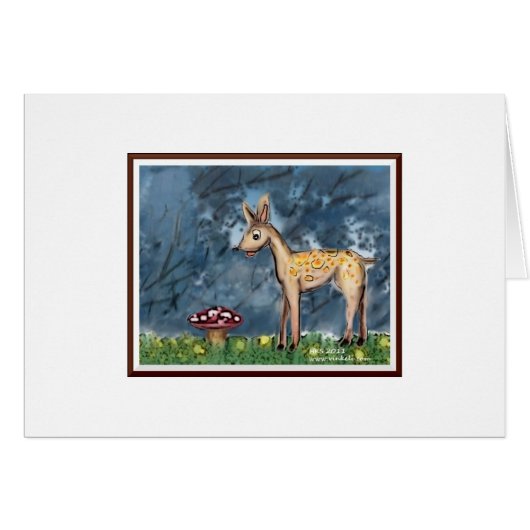 baby deer eating mushroom (Front Horizontal)