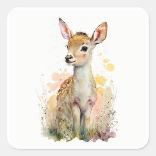 Baby Deer   Fawn   Woodland Animal Art Sticker