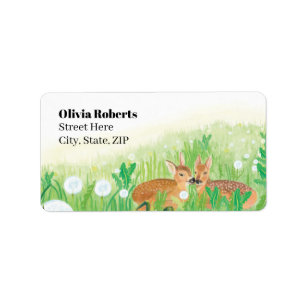 Baby Deer - Fawns Illustration Return Address Label