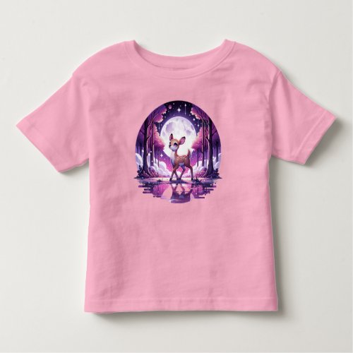 Baby Deer in the Moonlight Toddler T_shirt