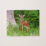 Baby Deer in the Woods Nature Photography Jigsaw Puzzle