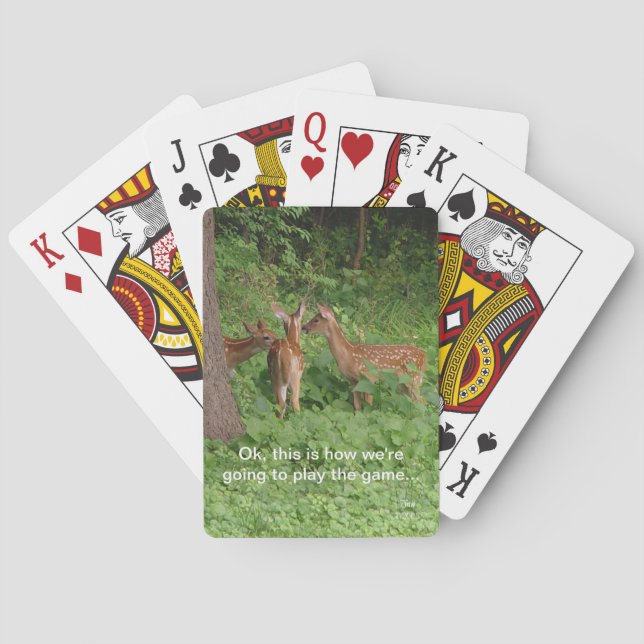 Baby Deer Quote Saying Poker Cards (Back)