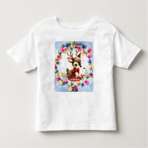 Baby Deer within a wreath of lights Toddler T-shirt