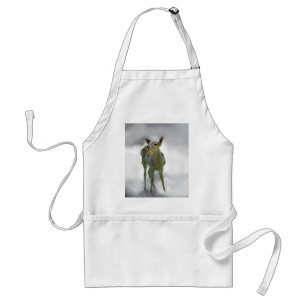 Baby deer's curiosity adult apron