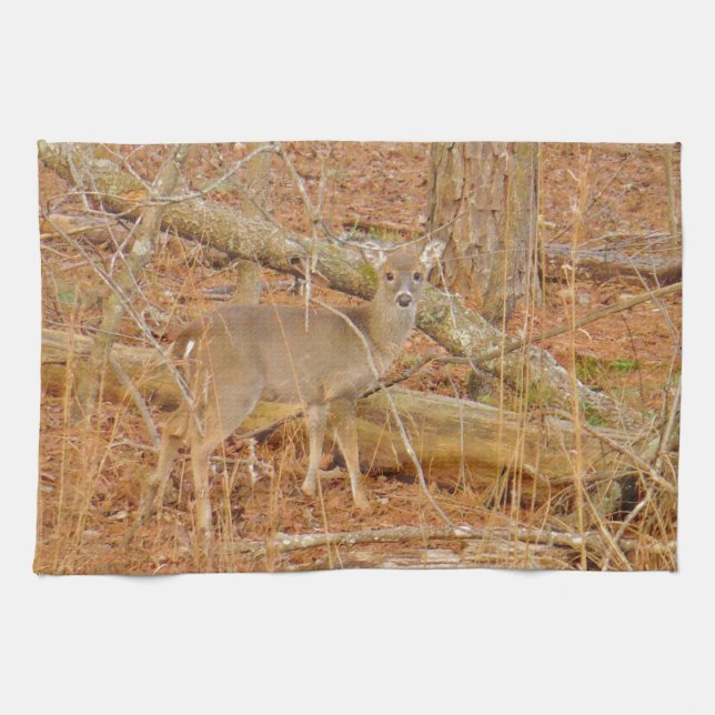 Baby Deer's First  winter Towel (Horizontal)