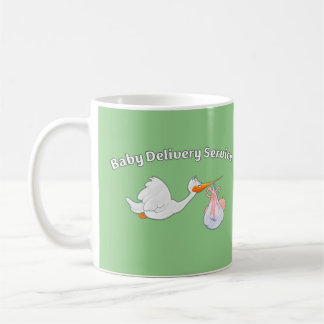 Baby Delivery Service Funny Midwife Stork Baby Coffee Mug