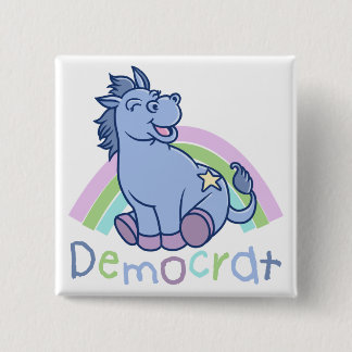 Baby Democrat Donkey Pinback Button