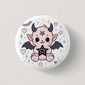 Baby Devil – Kawaii Pastel Goth Demon Button