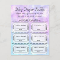 Baby Diaper Raffle (Boy or Girl) Tickets Postcard