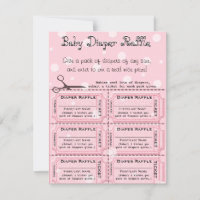 Baby Diaper Raffle Tickets  Card