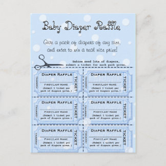 Baby Diaper Raffle Tickets Postcard