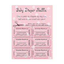 Baby Diaper Raffle Tickets