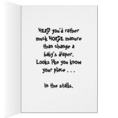 Baby Diapers - Cowboy Parenting Cards (Inside (Right))