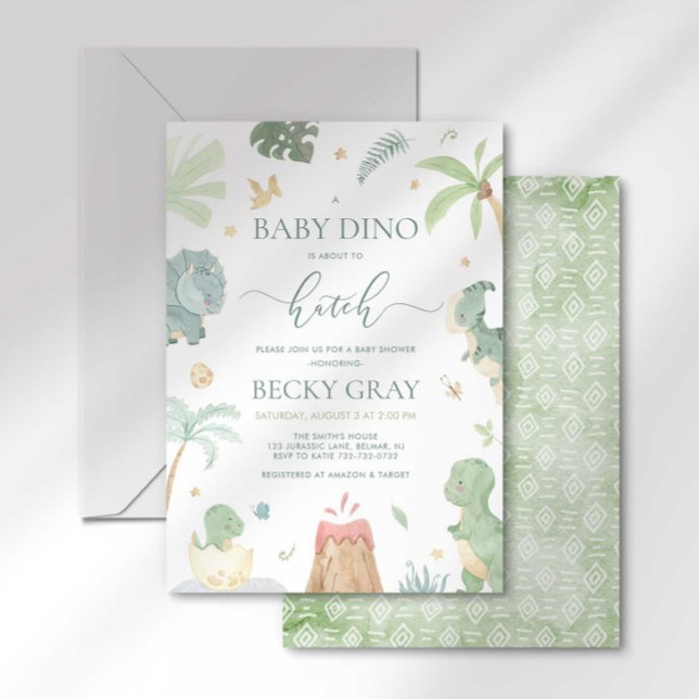 Baby Dino Baby Shower Invitation (Creator Uploaded)