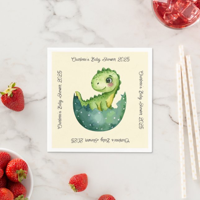Baby Dino Baby Shower Napkins (Insitu)