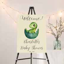 Baby Dino Baby Shower Welcome Sign