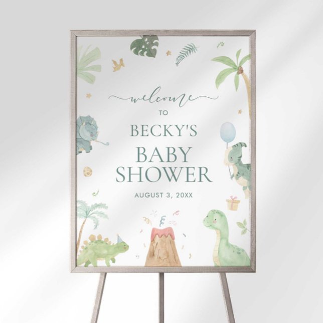 Baby Dino Baby Shower Welcome Sign (Creator Uploaded)
