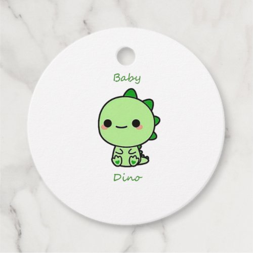 Baby Dino Favor Tags