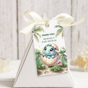 Baby Dino Hatch Hatching Soon Shower Gift Tags
