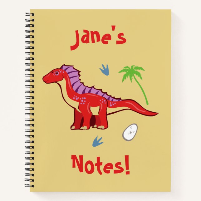 Baby Dinosaur Amargasaurus Notebook (Front)