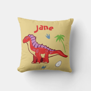 Baby Dinosaur Amargasaurus Throw Pillow