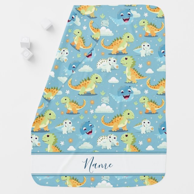 Baby Dinosaur Baby Blanket (In Situ)
