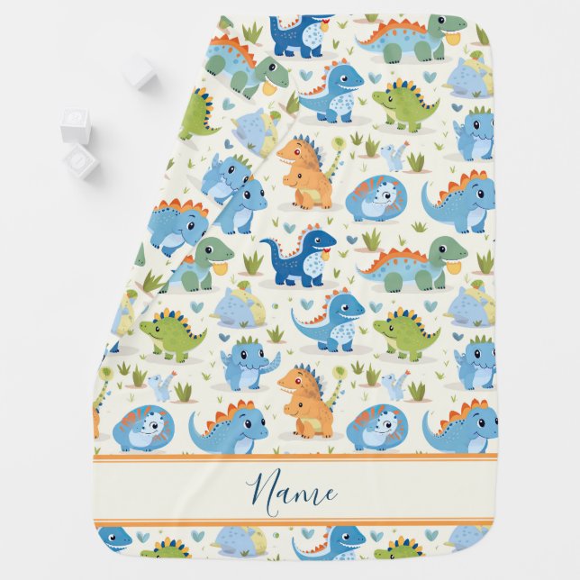 Baby Dinosaur Baby Blanket (In Situ)