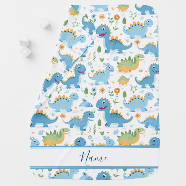 Baby Dinosaur Baby Blanket (In Situ)