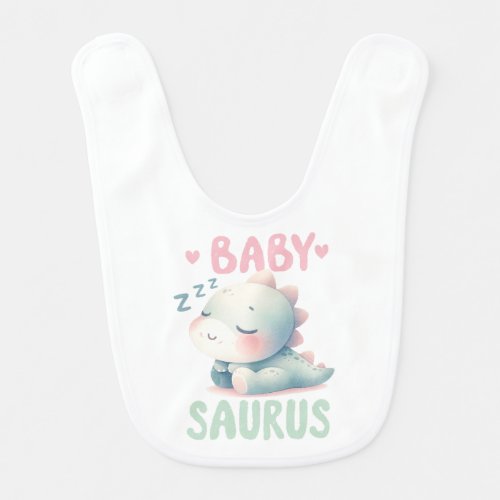 Baby Dinosaur Baby saurus Cute Adorable Baby Gift Baby Bib