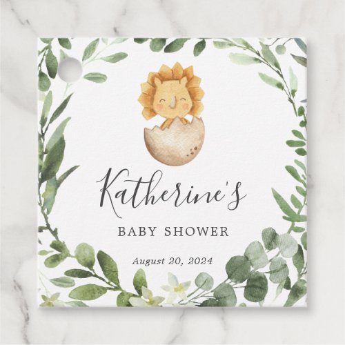 Baby Dinosaur Baby Shower Favor Tag