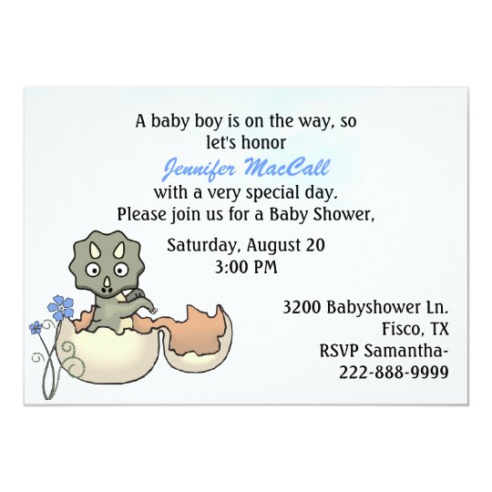 Baby Dinosaur Baby Shower Invitation | Zazzle.com