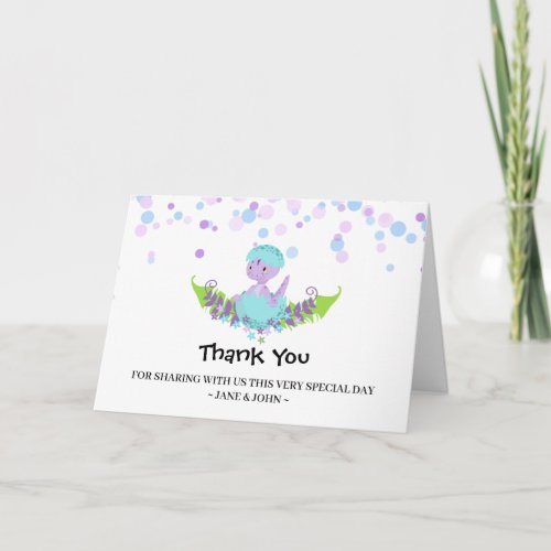 *~* Baby Dinosaur Baby Shower Thank You Card