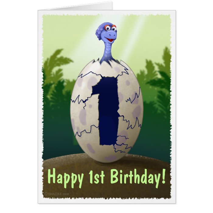 Baby Dinosaur Birthday Card