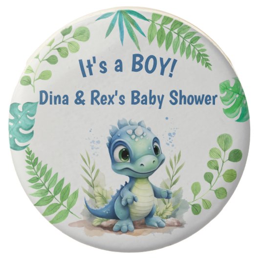 Baby Dinosaur Blue & Green Chocolate Covered Oreo (Front)