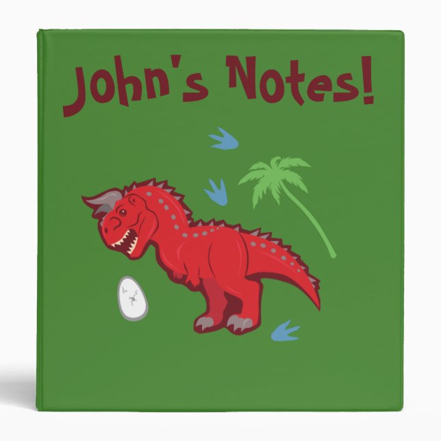 Baby Dinosaur Carnotaurus Binder (Front)