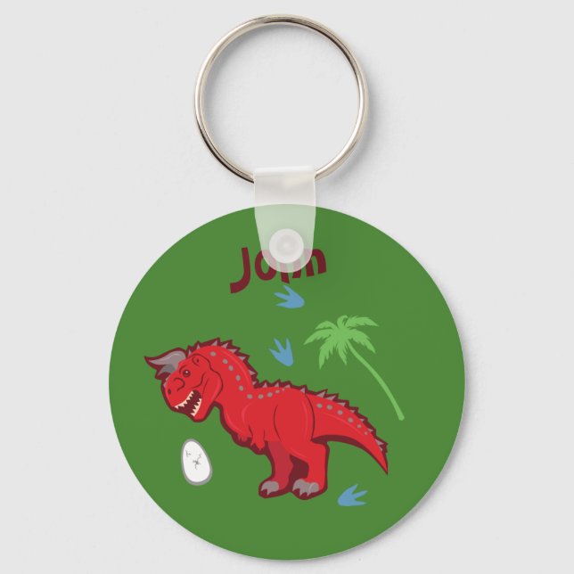 Baby Dinosaur Carnotaurus Keychain (Front)