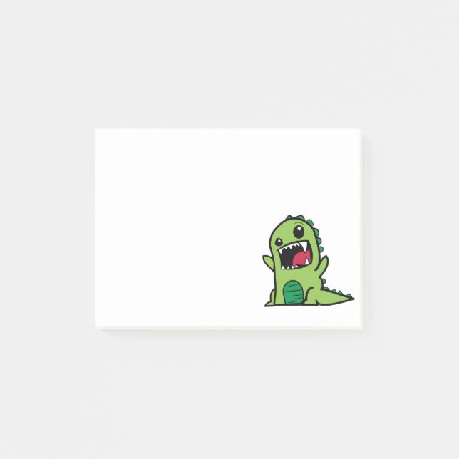 Baby dinosaur cartoon post-it notes (Front)