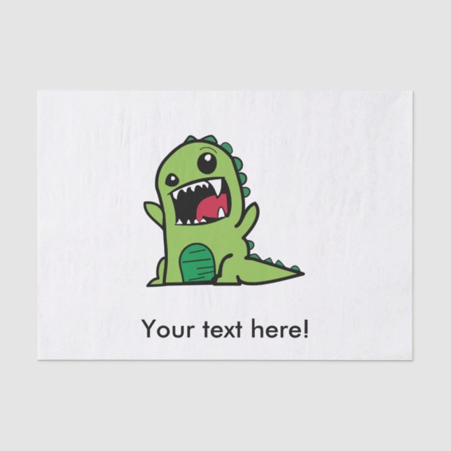 Baby dinosaur cartoon tissue paper (Front)