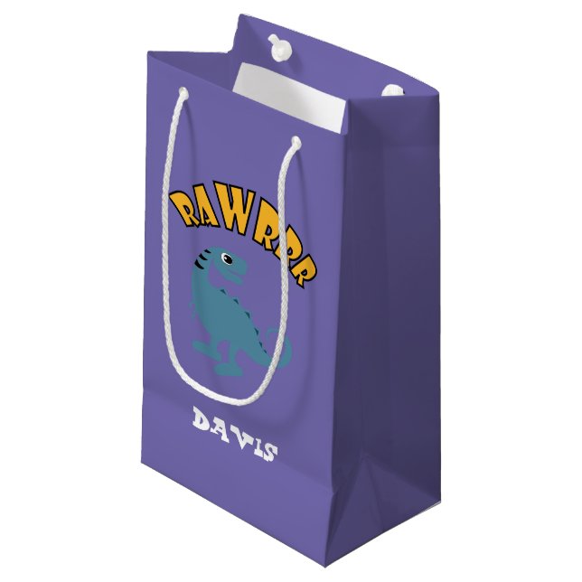 Baby Dinosaur Design - Gift Bag - Small (Front Angled)