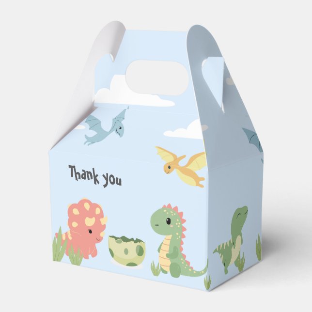 Baby dinosaur/Dinosaur eggs birthday party  Favor Boxes (Front Side)