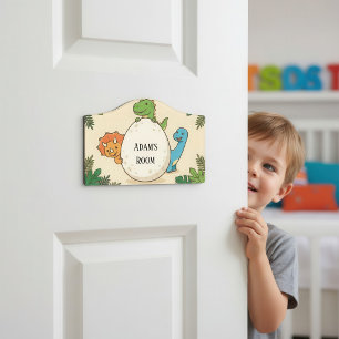 Baby Dinosaur Egg and Tropical Jungle Door Sign