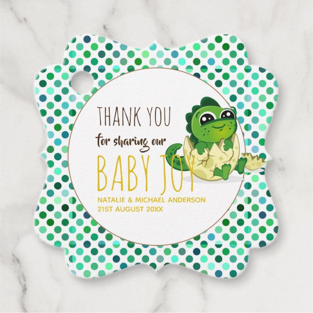 Baby Dinosaur Favor Tags (Front)