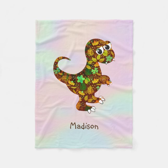 Baby Dinosaur Fleece Blanket (Front)