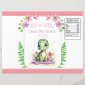 Baby Dinosaur Girl Pink and Purple Chip Bag (Front)